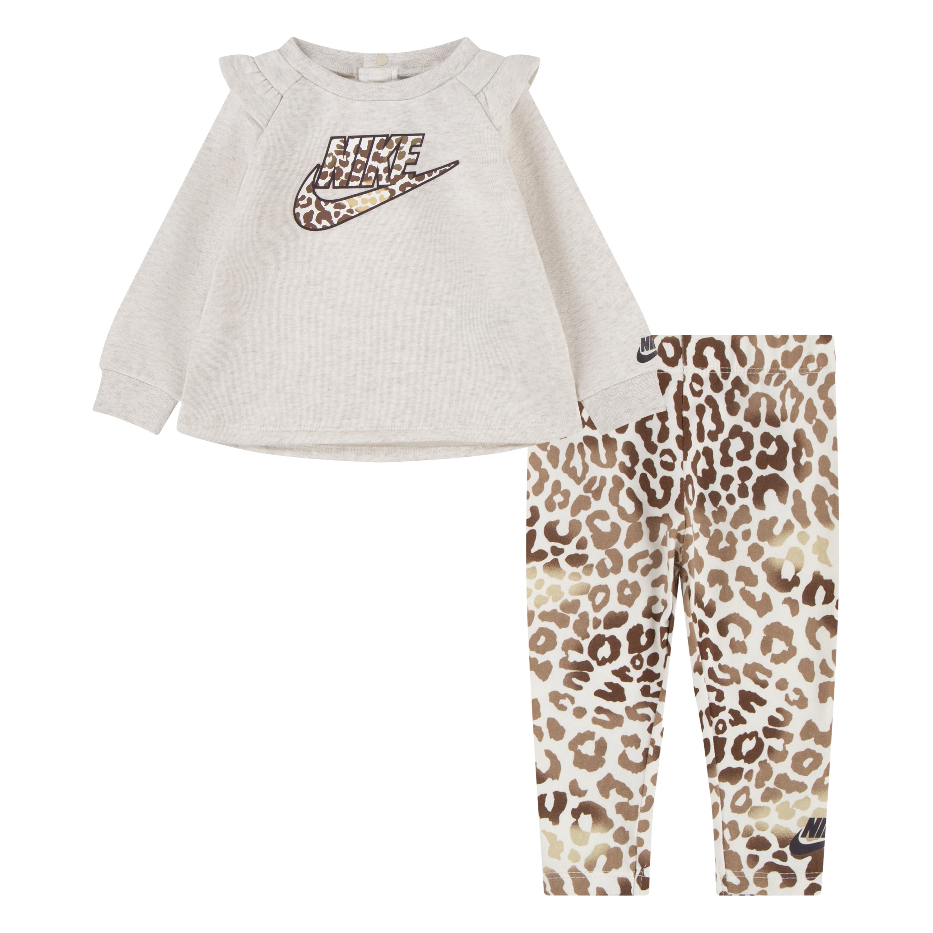 NIKE INFANT GIRLS HOODIE AND LEGGING SET (IVORY SIZES 12-24M)