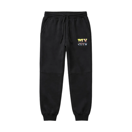 CITY OF DREAMS MY CITY MEN'S BIG & TALL FLEECE TRACKSET (BLACK)