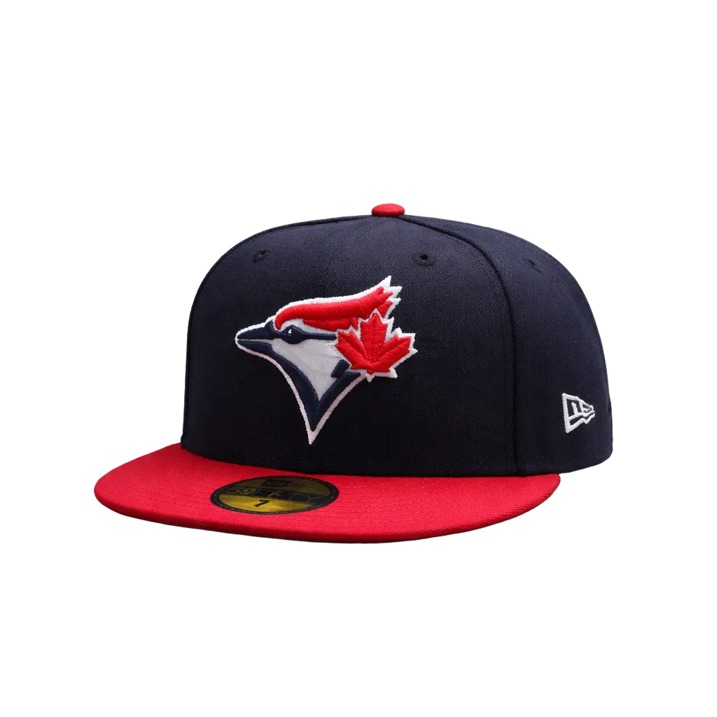59FIFTY NEW ERA MLB TORONTO BLUE JAYS NAVY BLUE/RED FITTED HAT