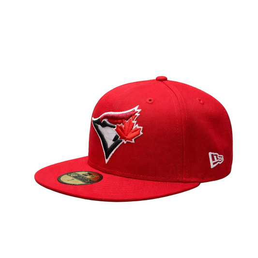 59FIFTY NEW ERA MLB TORONTO BLUE JAYS RED/WHITE FITTED HAT