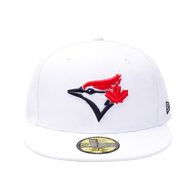 59FIFTY NEW ERA MLB TORONTO BLUE JAYS WHITE/RED FITTED HAT