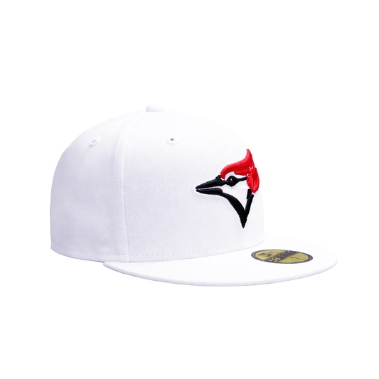 59FIFTY NEW ERA MLB TORONTO BLUE JAYS WHITE/RED FITTED HAT