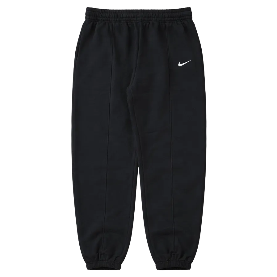 NIKE WOMEN'S W NSW MIS RISE LOOSE FIT FLEECE JOGGER PANTS (BLACK)