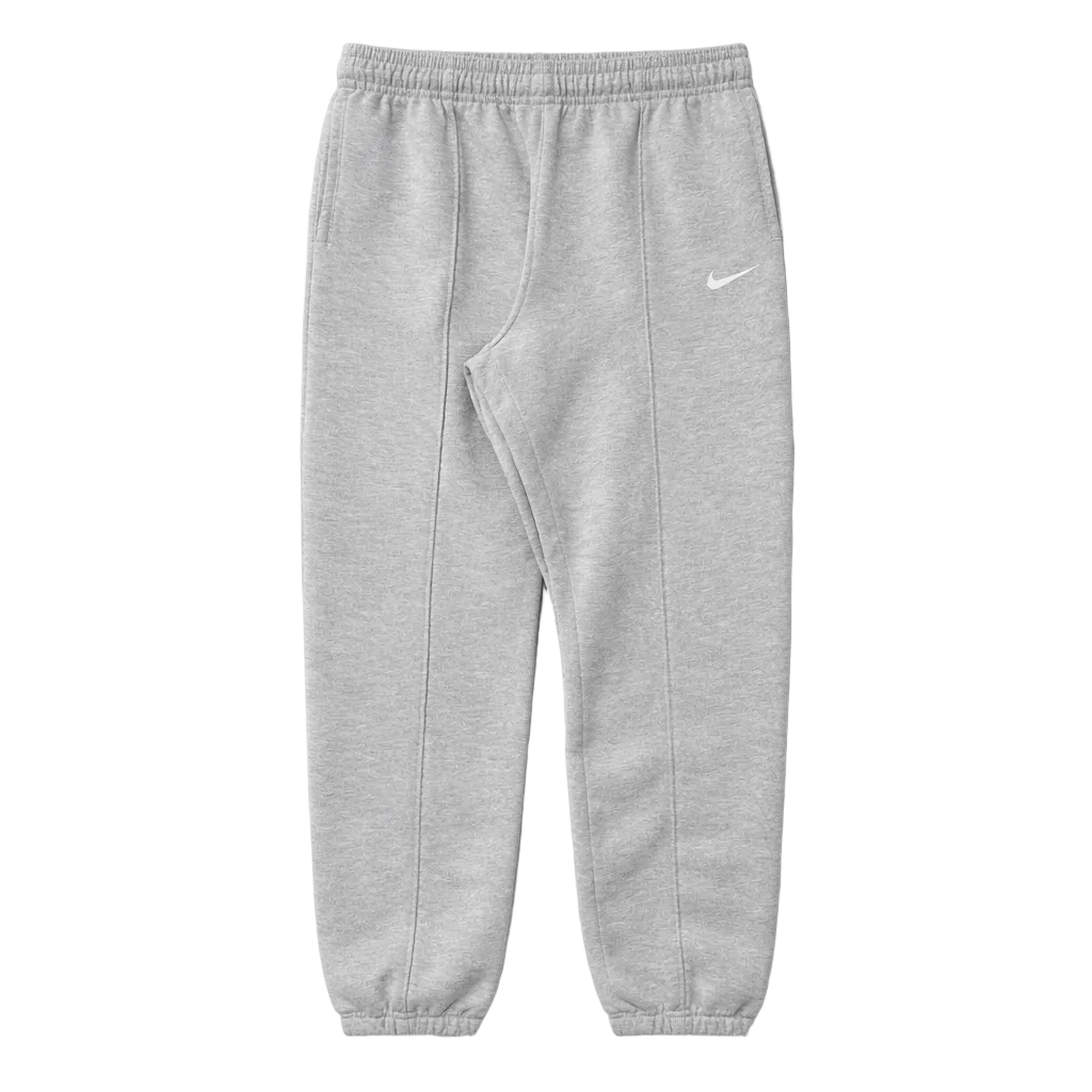 NIKE WOMEN'S W NSW MIS RISE LOOSE FIT FLEECE JOGGER PANTS (GREY)