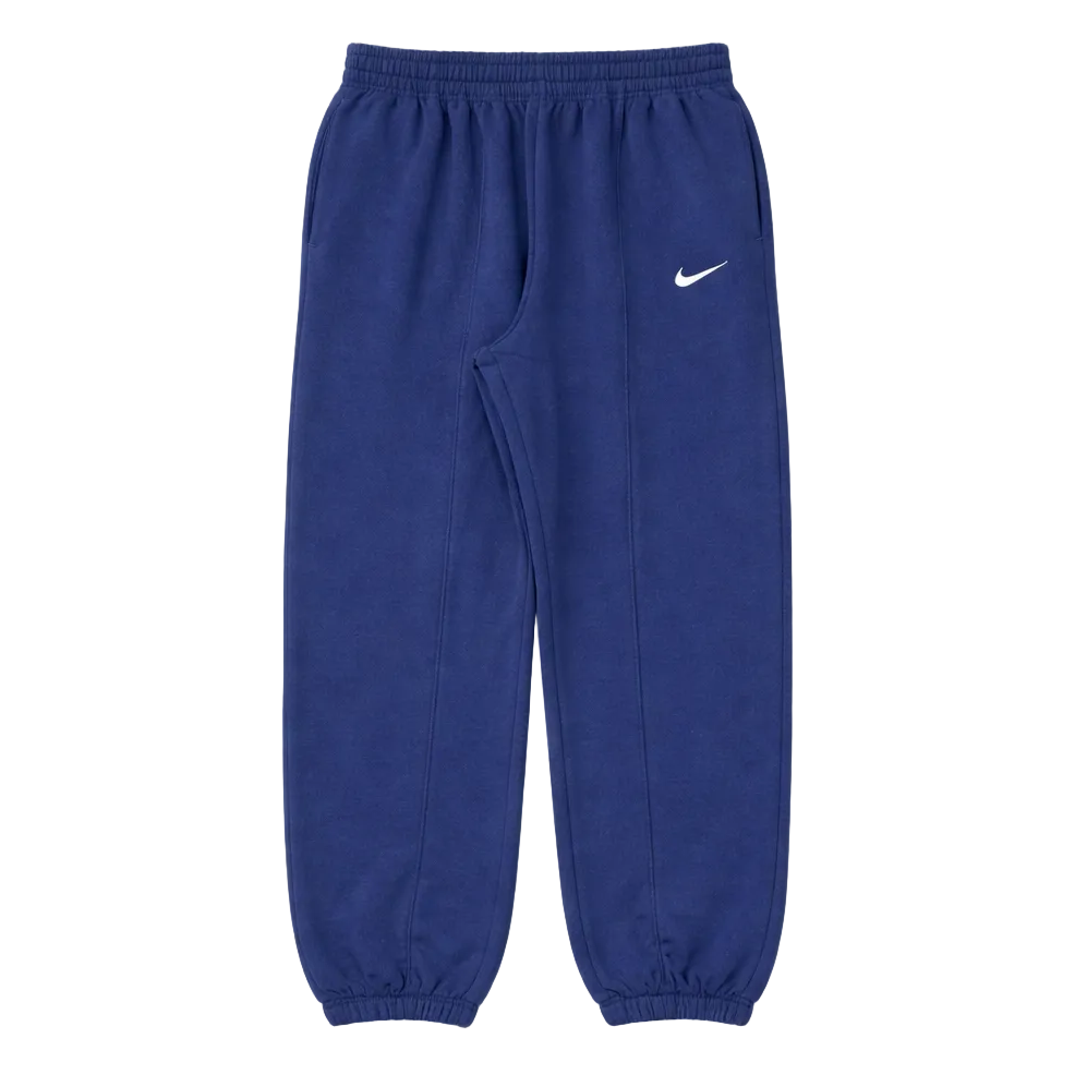 NIKE WOMEN'S W NSW MIS RISE LOOSE FIT FLEECE JOGGER PANTS (NAVY BLUE)