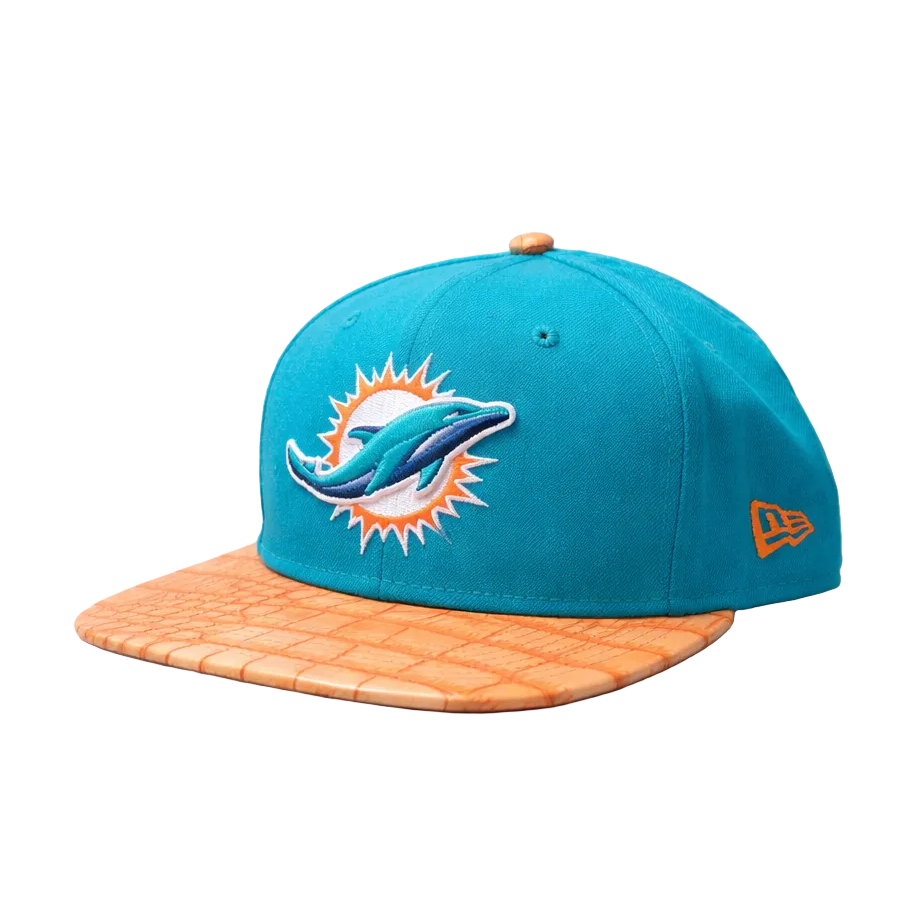 9FIFTY NEW ERA MIAMI DOLPHINS TEAL/ORANGE ADJUSTABLE HAT
