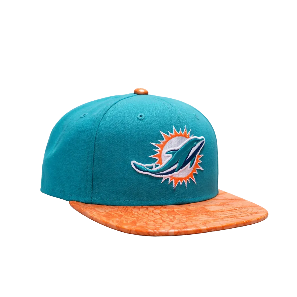9FIFTY NEW ERA MIAMI DOLPHINS TEAL/ORANGE ADJUSTABLE HAT