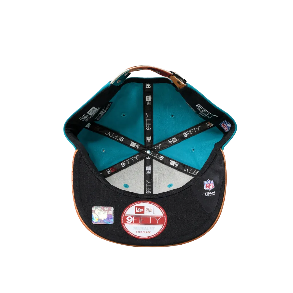 9FIFTY NEW ERA MIAMI DOLPHINS TEAL/ORANGE ADJUSTABLE HAT