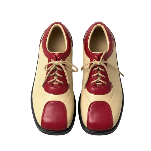 SINSHCOME KIDS SHOES (BEIGE/RED)