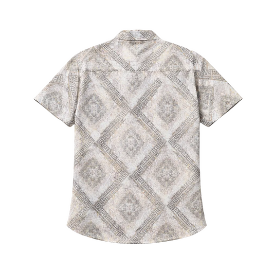 V.I.P. COLLECTION MEN'S BUTTON UP SHORT SLEEVES SHIRT (WHITE VFSS-6)