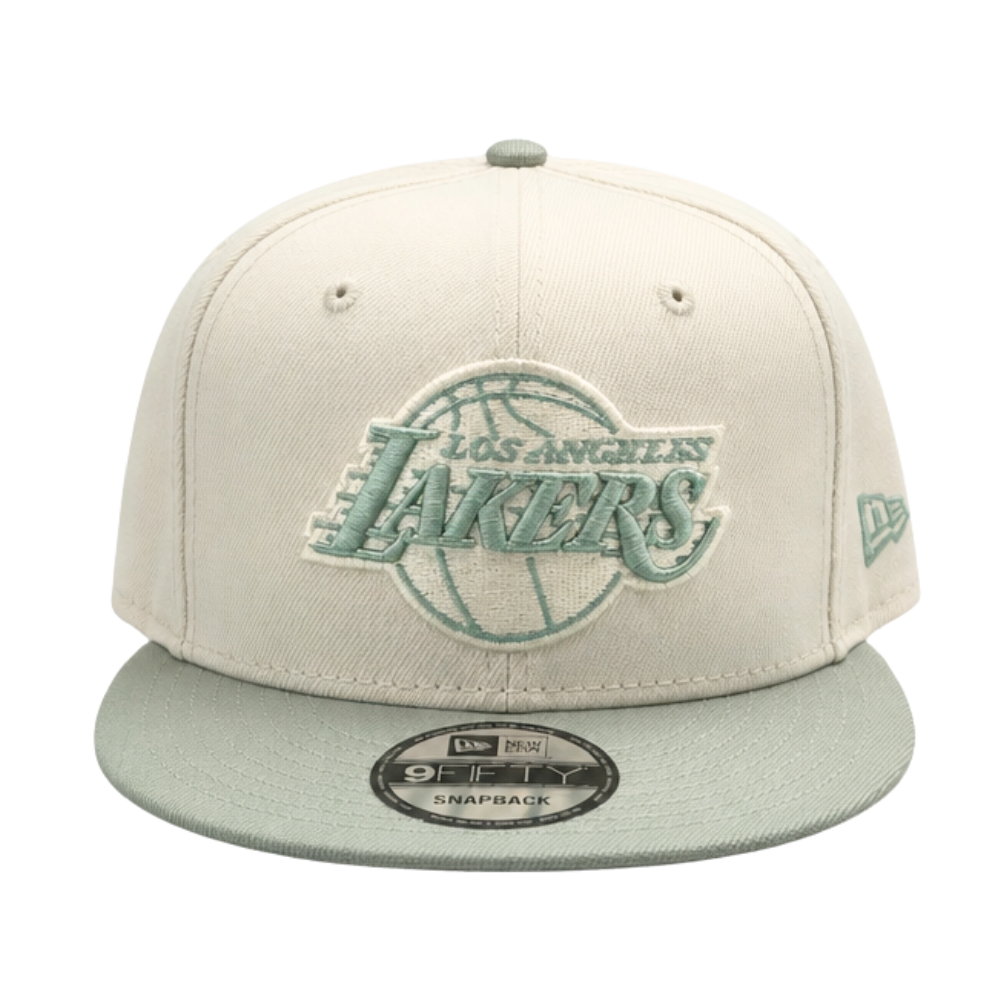 9FIFTY MEN'S NEW ERA NBA LOS ANGELES LAKERS CREAM/GREEN SNAPBACK HAT