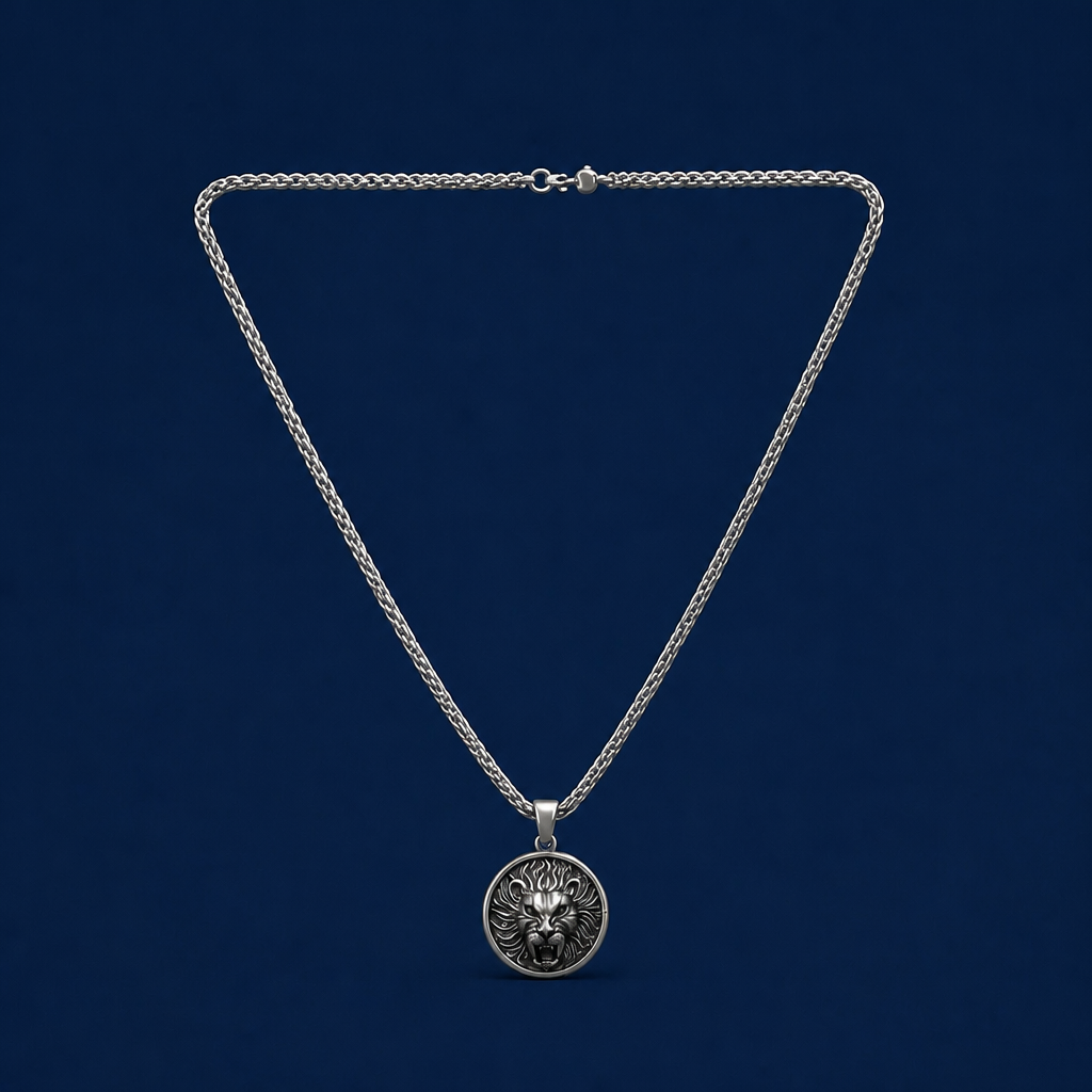 29INCH 4MM SILVER TONE STAINLESS STEEL PENDANT & CHAIN NECKLACE