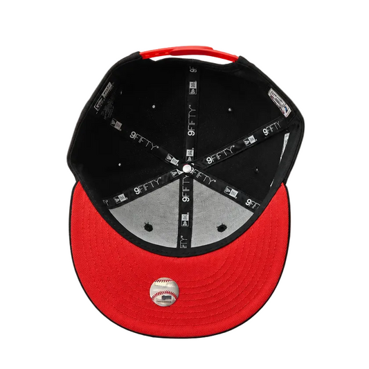 MEN'S NEW ERA MLB BLACK & ORANGE TORONTO BLUE JAYS 50TH SEASON PATCH 9FIFTY SNAPBACK HAT