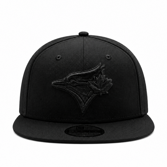 MEN'S NEW ERA MLB ALL BLACK TORONTO BLUE JAYS 50TH SEASON PATCH 9FIFTY SNAPBACK HAT