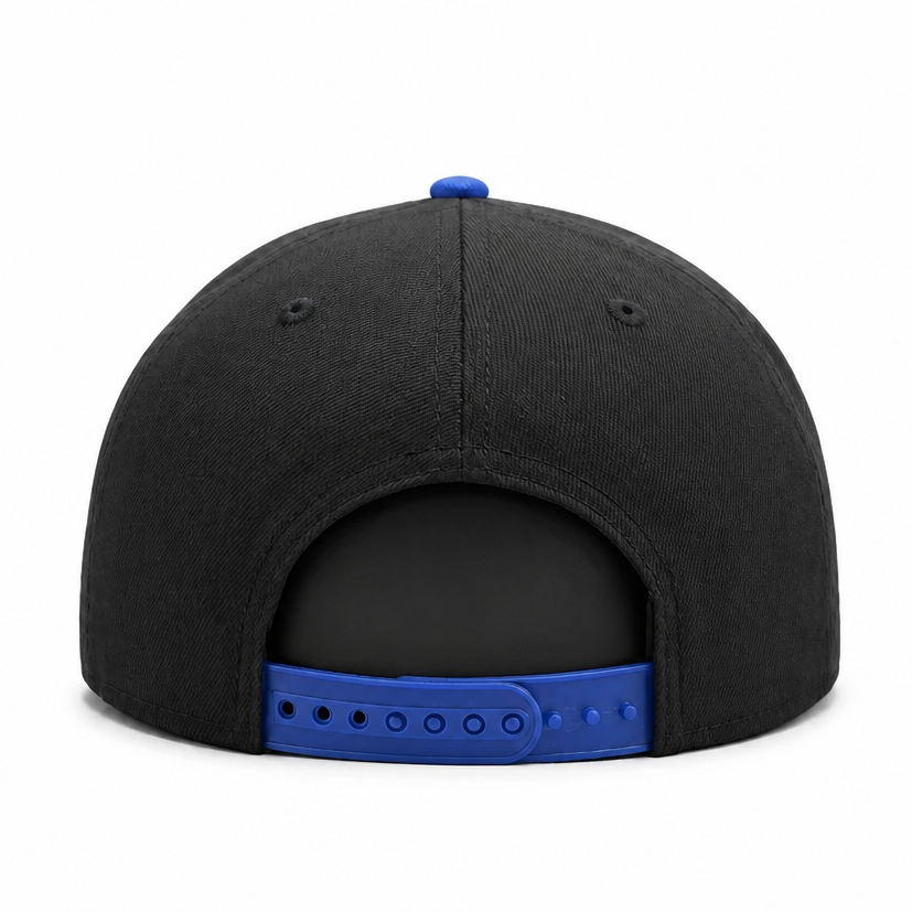 MEN'S NEW ERA MLB BLACK & ROYAL BLUE TORONTO BLUE JAYS 50TH SEASON PATCH 9FIFTY SNAPBACK HAT