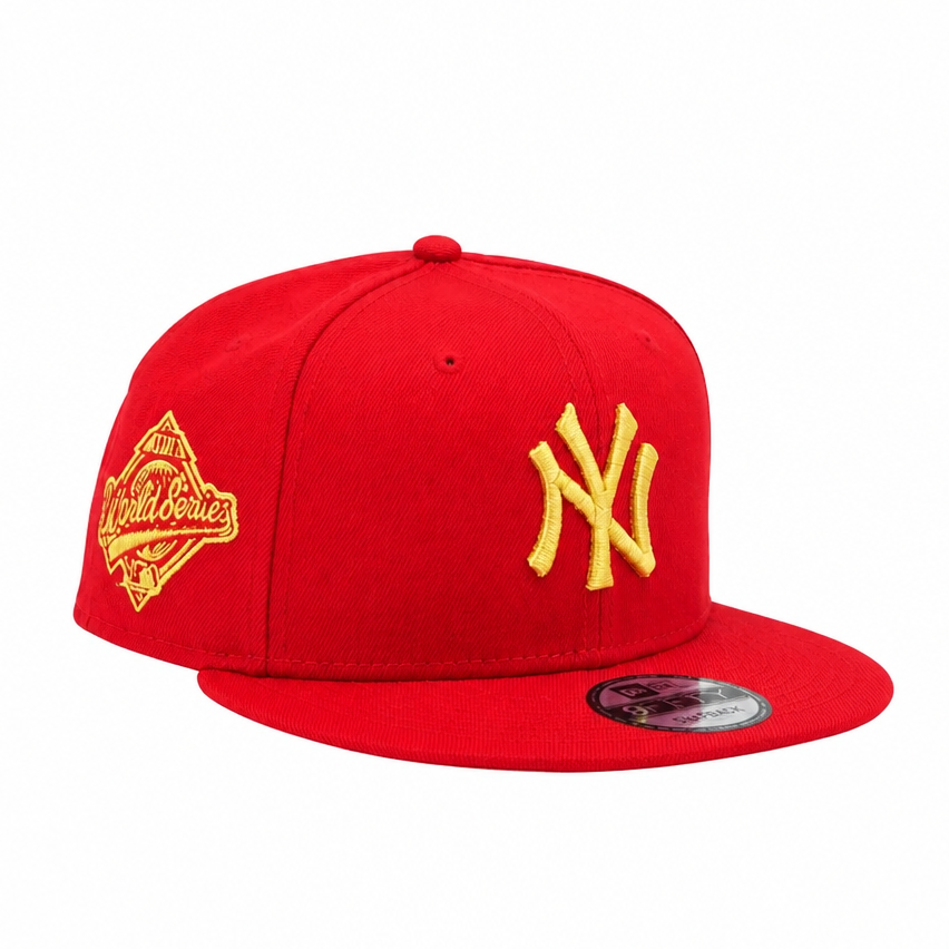 9FIFTY NEW ERA MEN'S MLB 1996 WORLD SERIES NEW YORK YANKEES RED/GOLD SNAPBACK HAT