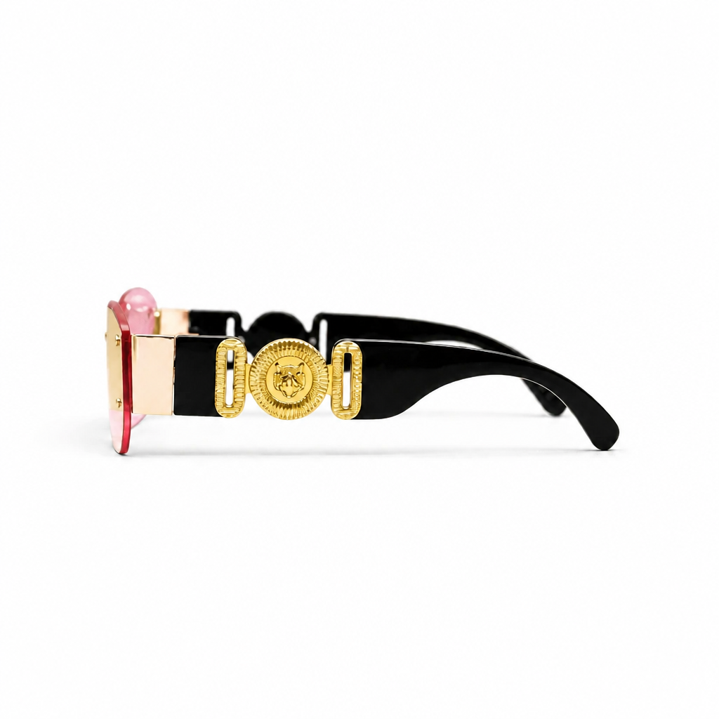 PINK/BLUE/BLACK/GOLD DESIGNER SUNGLASSES (J7438)