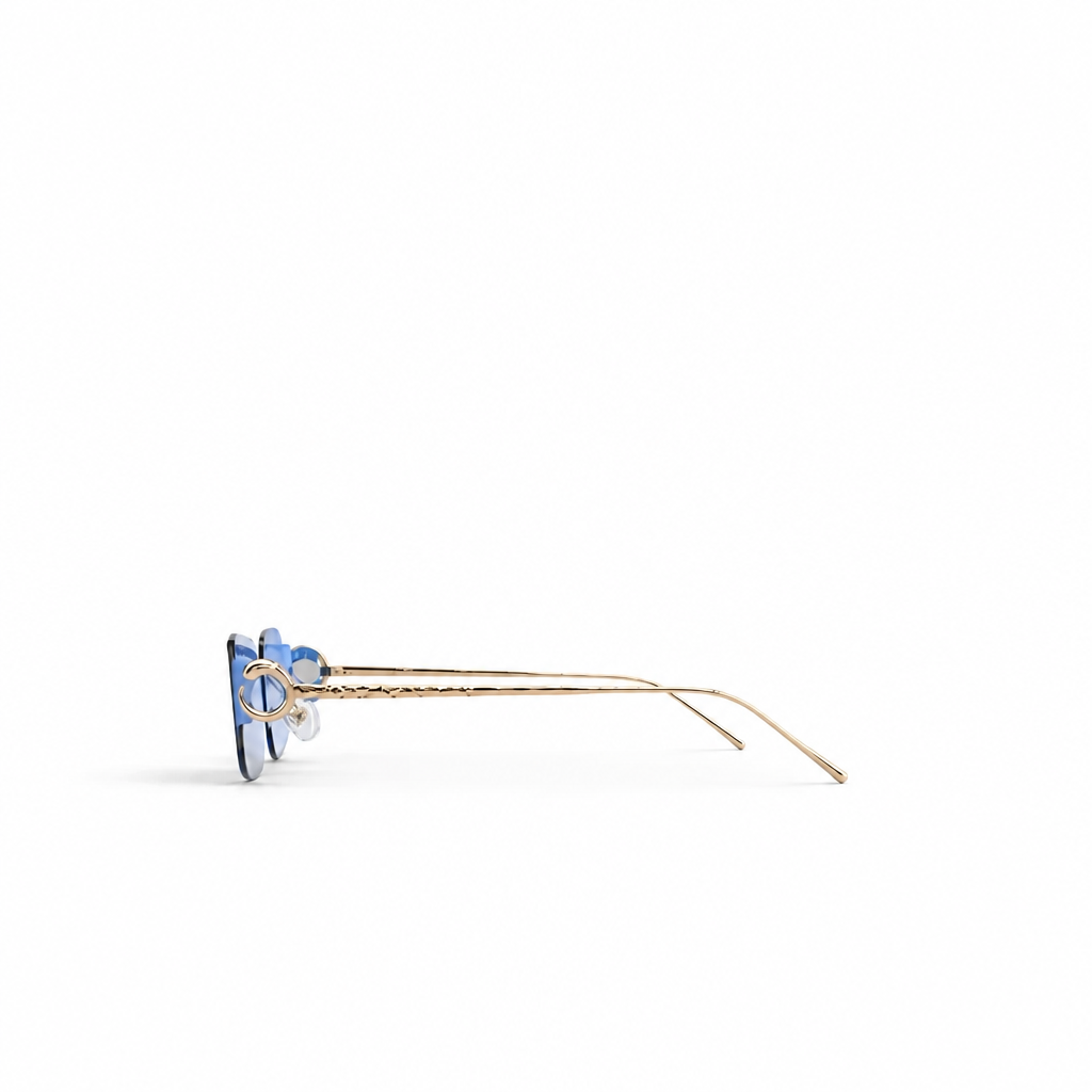 BLUE/GOLD DESIGNER SUNGLASSES (J7582)
