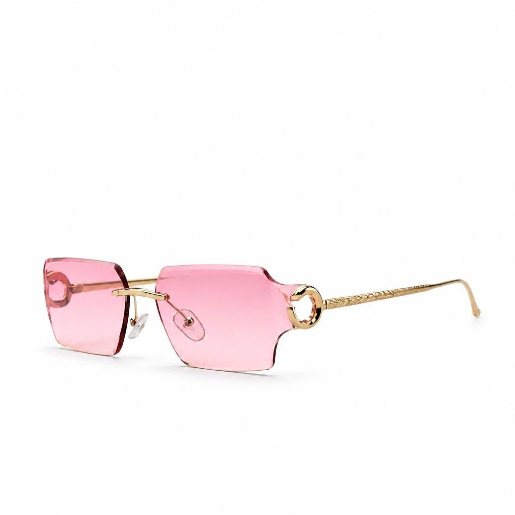 PINK/GOLD DESIGNER SUNGLASSES (J7582)