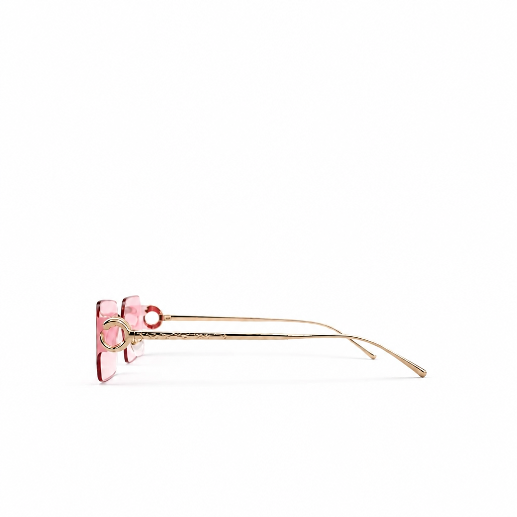 PINK/GOLD DESIGNER SUNGLASSES (J7582)