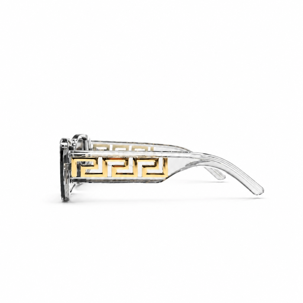 CLEAR GREY/GOLD DESIGNER SUNGLASSES (J7531P)