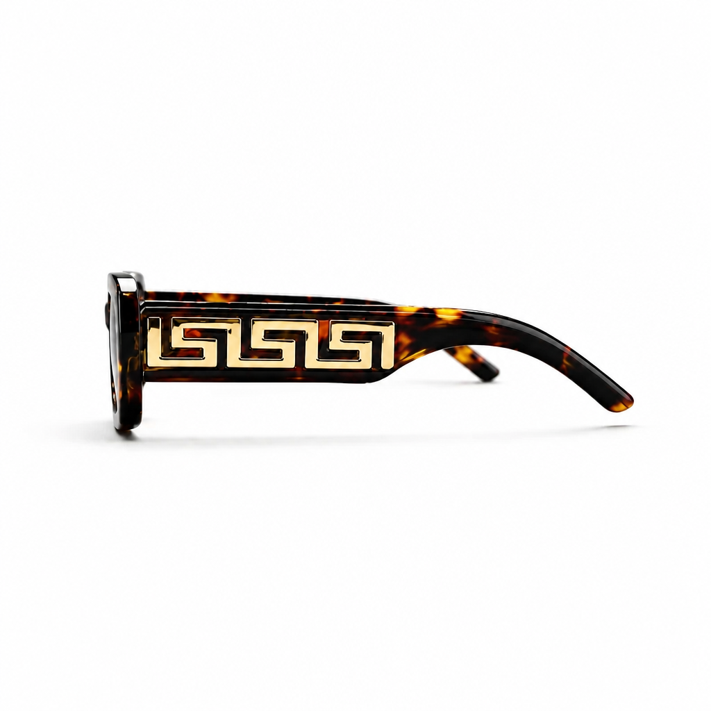 BROWN/GOLD LEOPARD DESIGNER SUNGLASSES (J7531P)