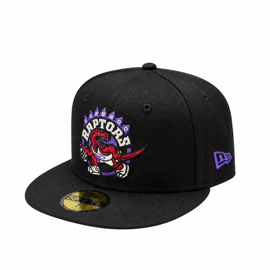 Black cap with Raptors logo on a white background