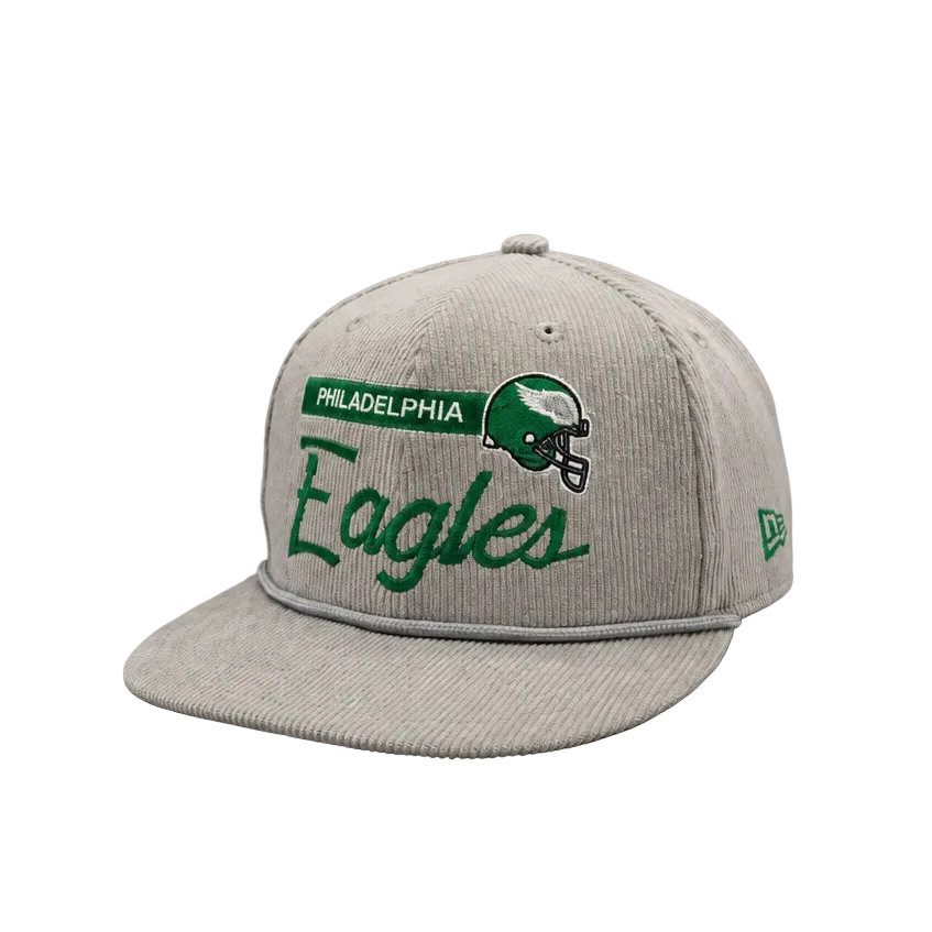 NEW ERA 9FIFTY PHILADELPHIA EAGLES GREY CORD SNAPBACK HAT