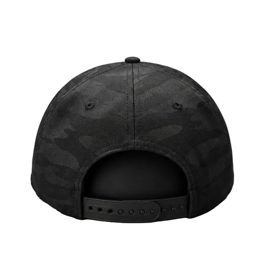 NEW ERA MEN'S 9SEVENTY A-FRAME MLB NEW YORK YANKEES BLACK CAMO/WHITE SNAPBACK HAT