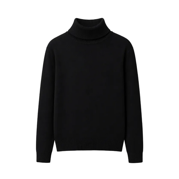ROUGH DRESS MEN'S LONG SLEEVE BLACK TURTLE NECK