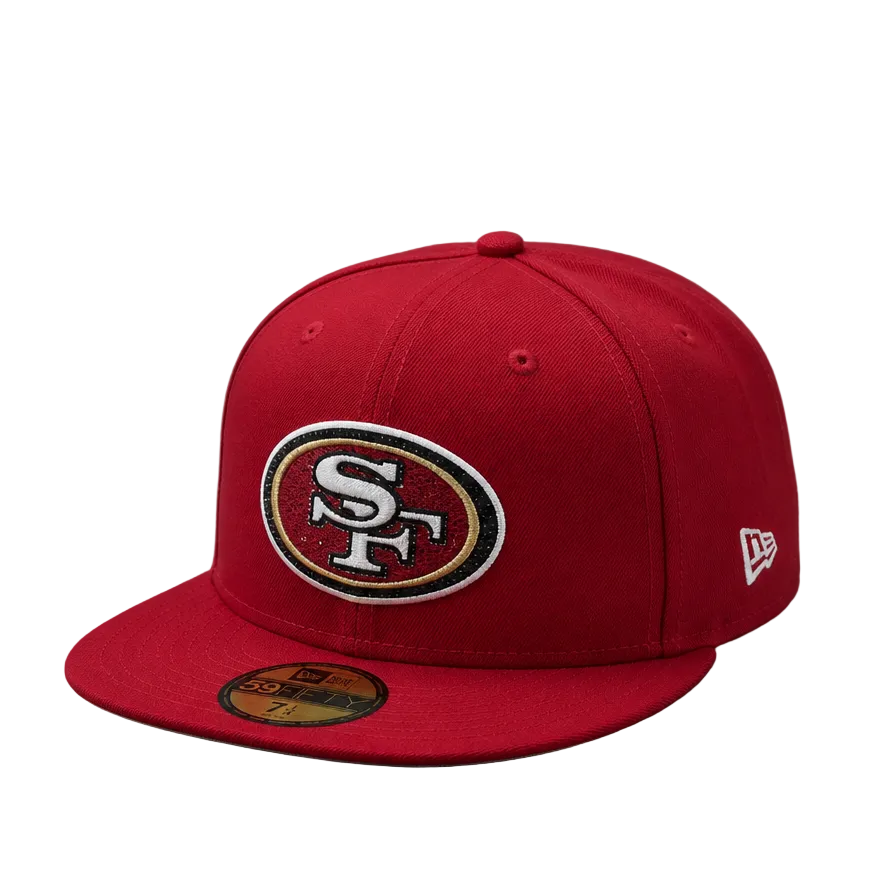 59FIFTY MEN'S NEW ERA NFL SAN FRANCISCO 49ERS RED W/ RHINESTONE LOGO FITTED HAT