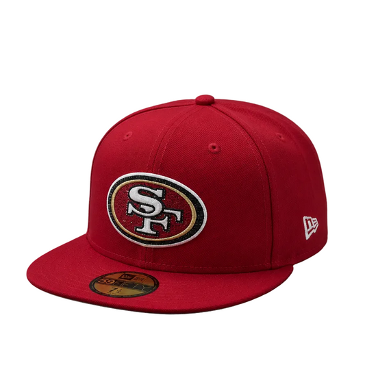 59FIFTY MEN'S NEW ERA NFL SAN FRANCISCO 49ERS RED W/ RHINESTONE LOGO FITTED HAT