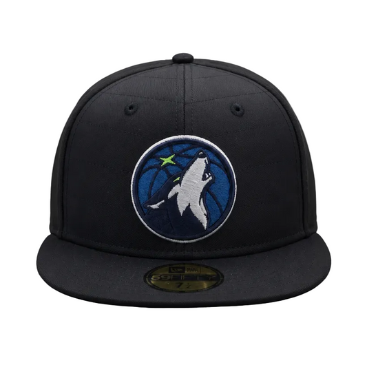 NEW ERA 59FIFTY NBA MINNESOTA TIMBERWOLVES BLACK FITTED HAT