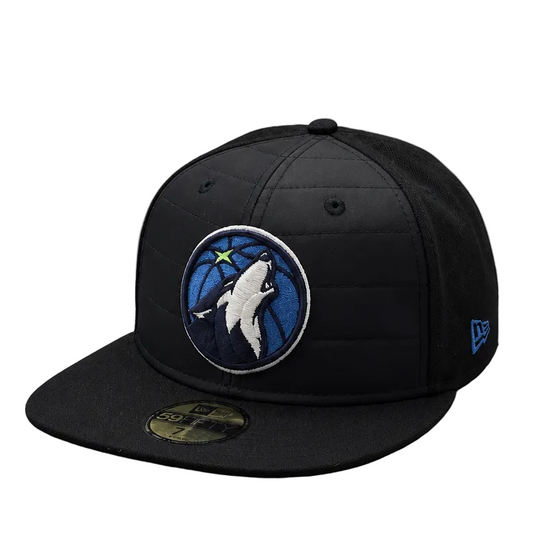 NEW ERA 59FIFTY NBA MINNESOTA TIMBERWOLVES BLACK FITTED HAT