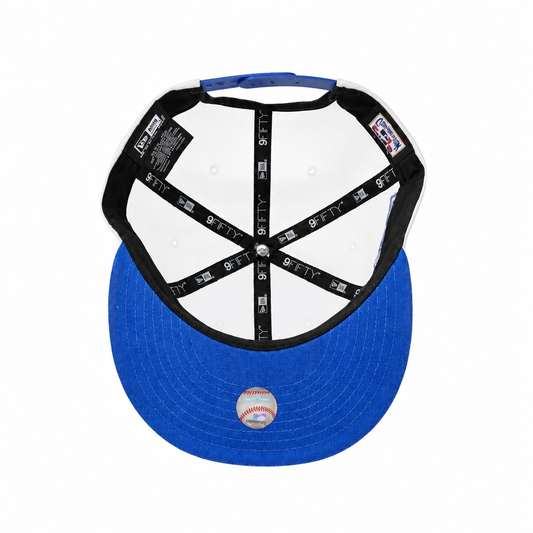 MEN'S NEW ERA MLB WHITE & ROYAL BLUE TORONTO BLUE JAYS 50TH SEASON PATCH 9FIFTY SNAPBACK HAT