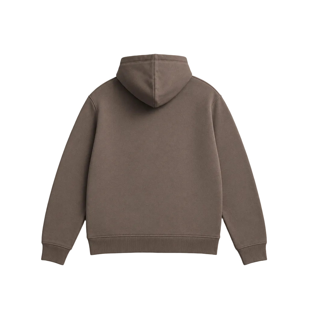 MEN'S EMBROIDERED CANADA FLEECE PULLOVER HOODIE (BROWN)