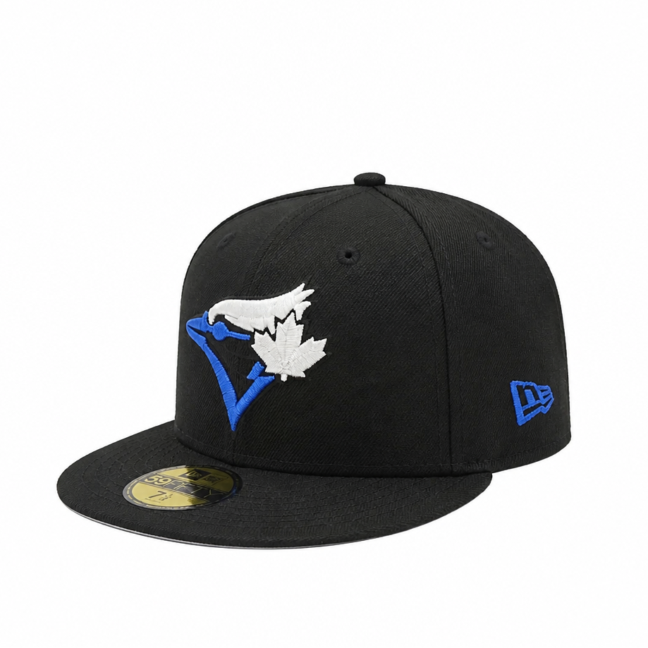 NEW ERA 59FIFTY TORONTO BLUE JAYS BLACK WITH BLUE LOGO FITTED HAT