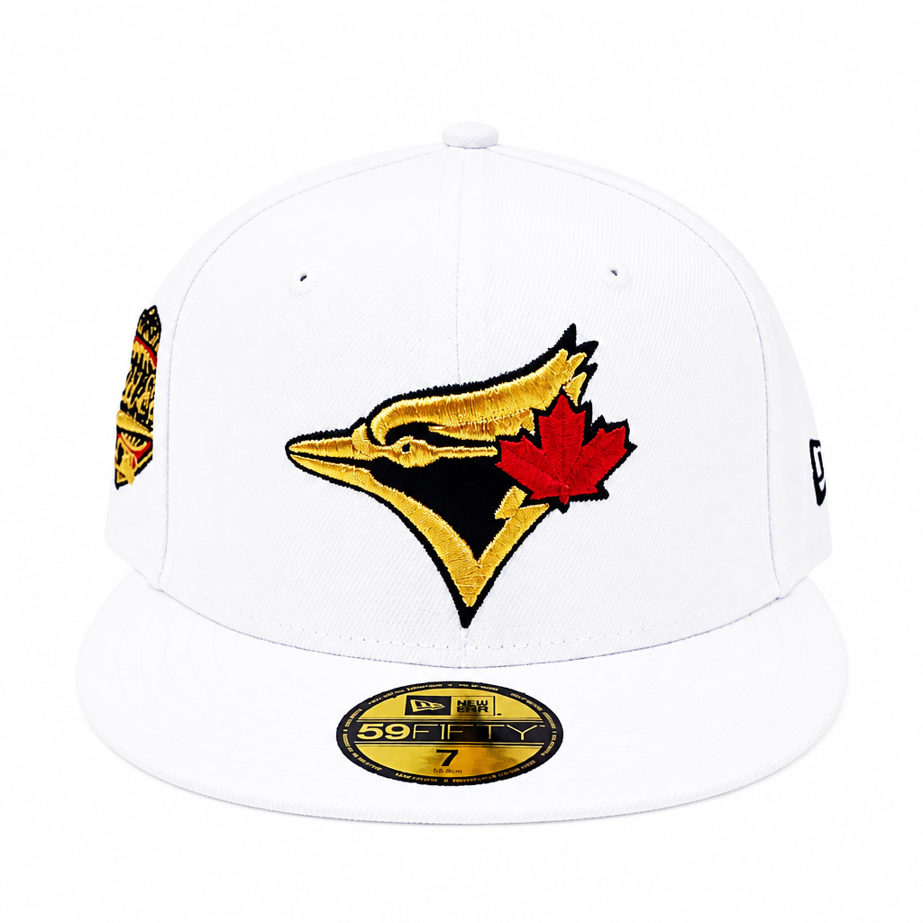 59FIFTY NEW ERA MLB 1993 WORLD SERIES TORONTO BLUE JAYS WHITE/GOLD FITTED HAT