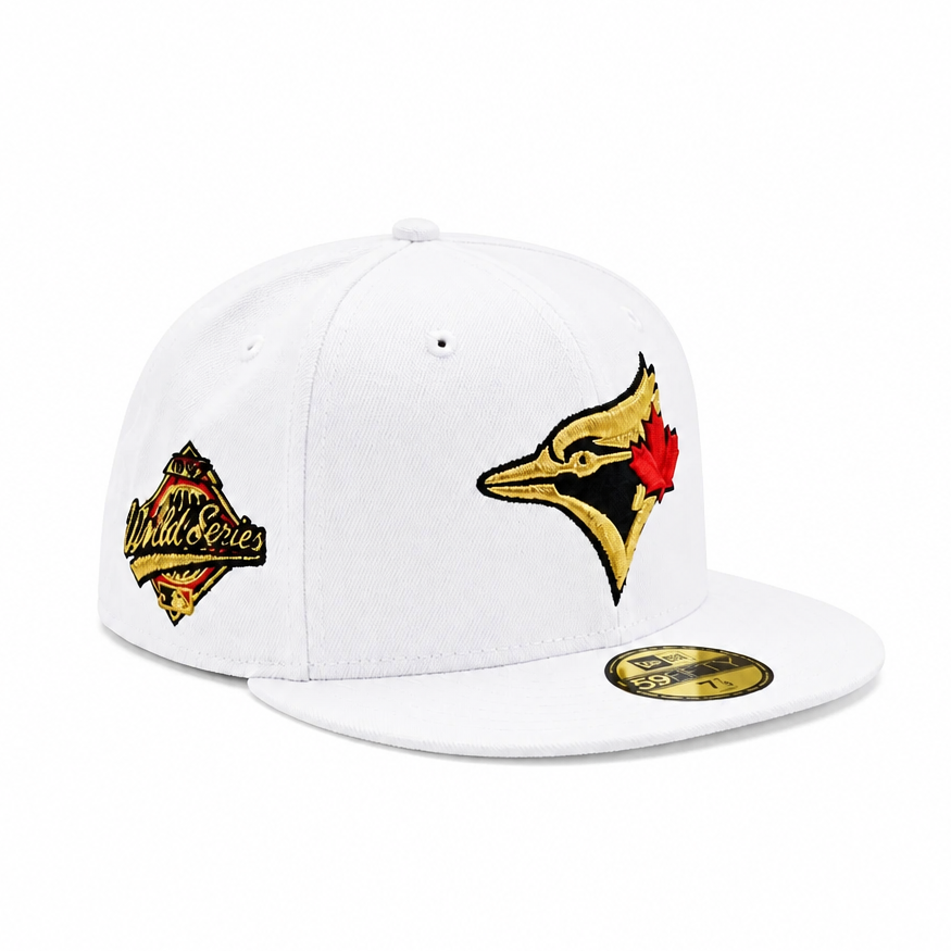 59FIFTY NEW ERA MLB 1993 WORLD SERIES TORONTO BLUE JAYS WHITE/GOLD FITTED HAT