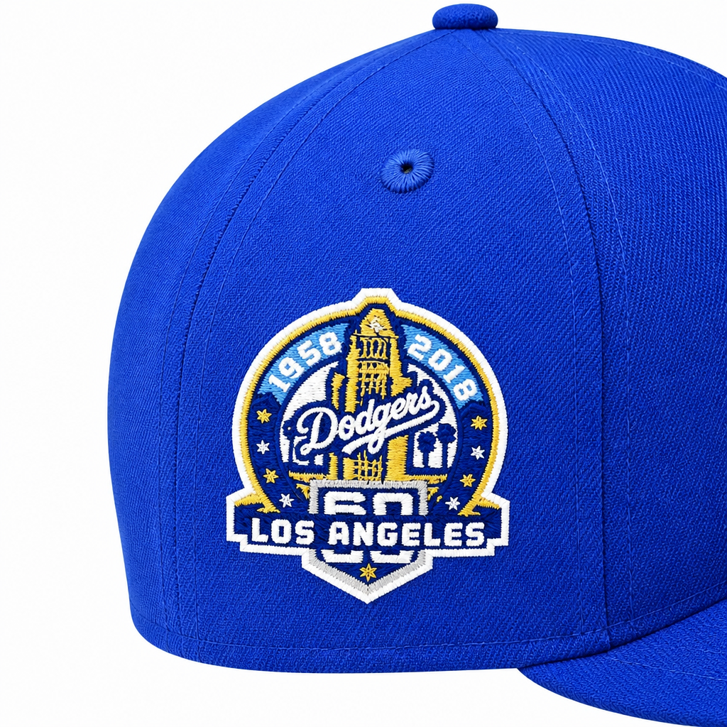NEW ERA 9FIFTY LOS ANGELES DODGERS 60TH ANNIVERSARY DARK ROYAL/GOLD SNAPBACK HAT
