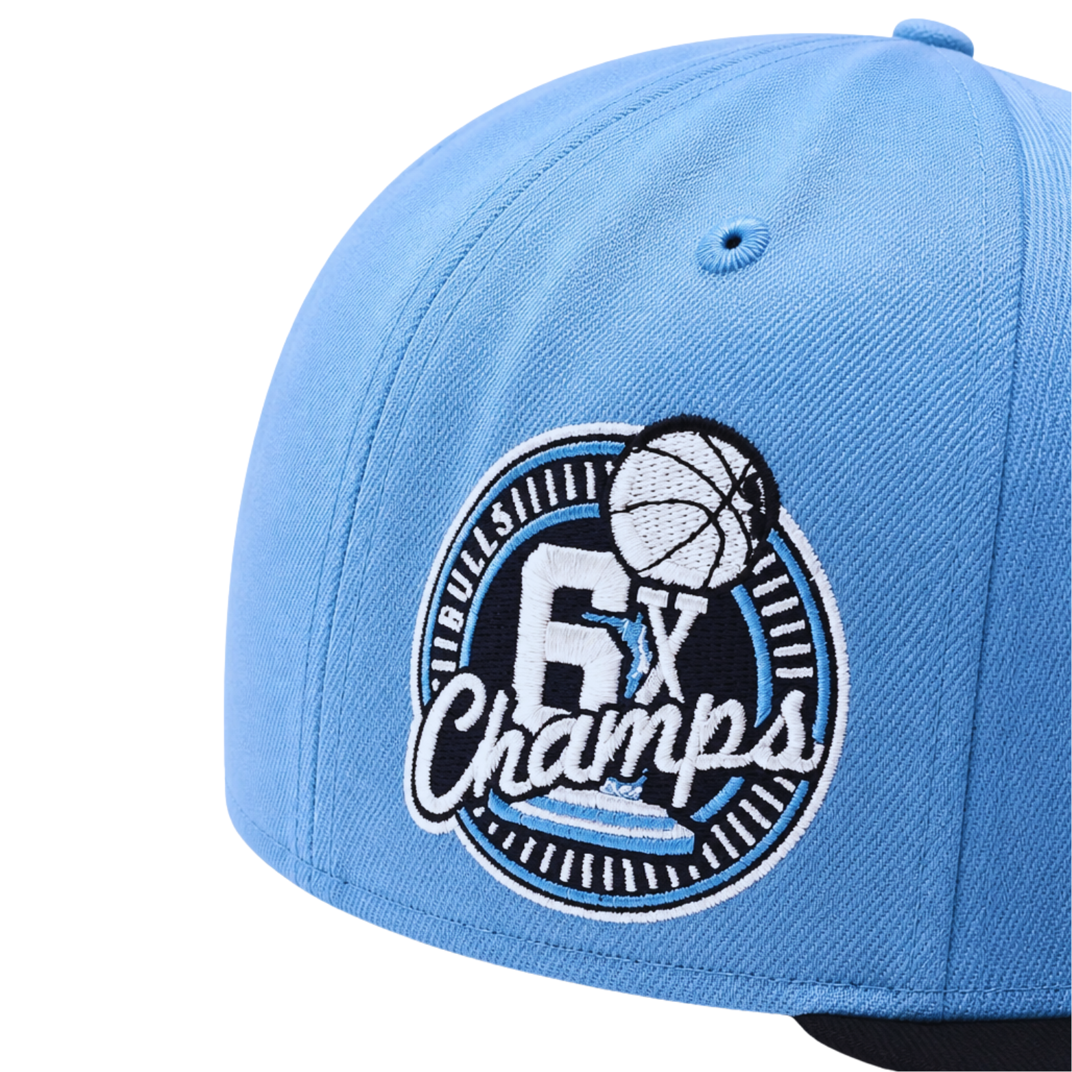 NEW ERA 9FIFTY NEW ERA CHICAGO BULLS 6X CHAMPS SKY BLUE/BLACK SNAPBACK HAT
