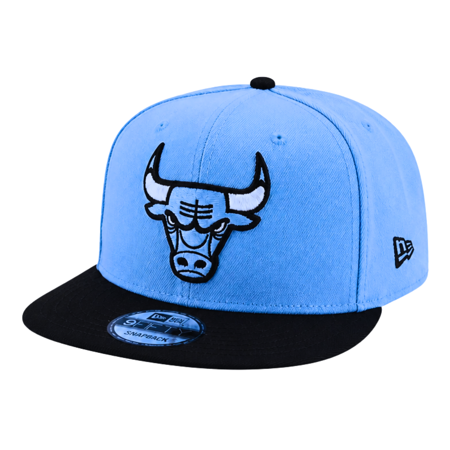 NEW ERA 9FIFTY NEW ERA CHICAGO BULLS 6X CHAMPS SKY BLUE/BLACK SNAPBACK HAT