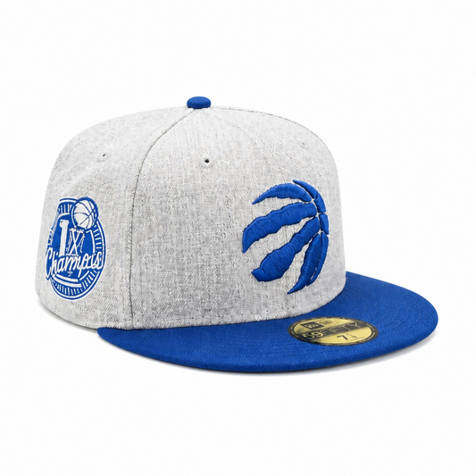 59FIFTY NEW ERA NBA TORONTO RAPTORS 1X CHAMPS GREY/ROYAL BLUE FITTED HAT