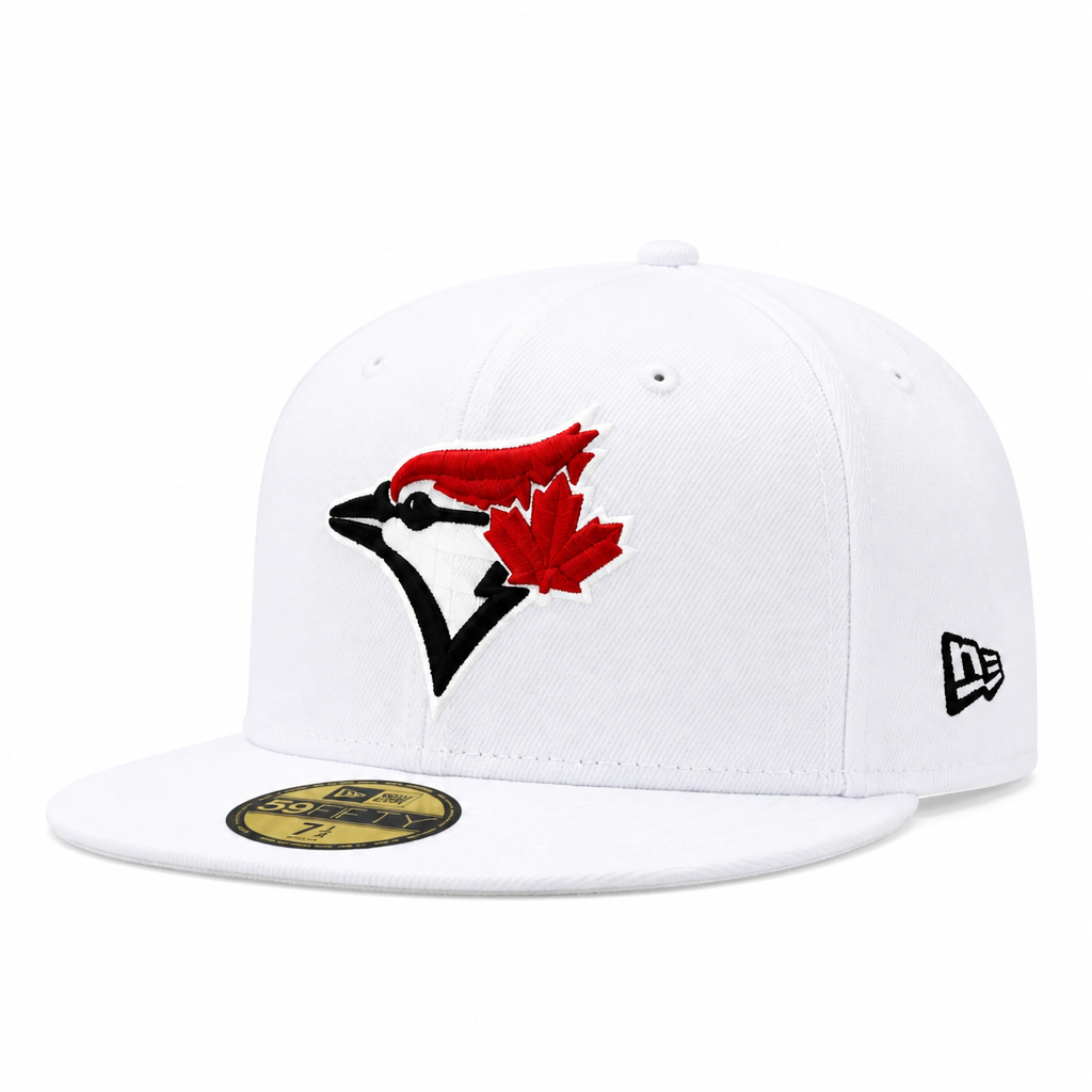 59FIFTY NEW ERA MLB TORONTO BLUE JAYS WHITE/RED FITTED HAT