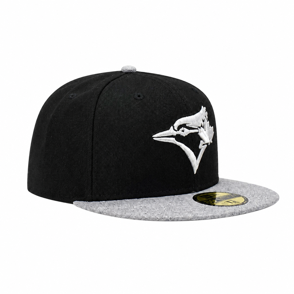 59FIFTY NEW ERA MLB TORONTO BLUE JAYS BLACK/GREY FITTED HAT