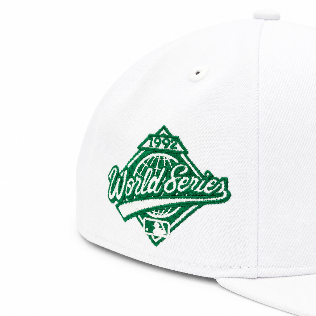 59FIFTY NEW ERA MLB 1992 WORLD SERIES TORONTO BLUE JAYS WHITE/GREEN FITTED HAT