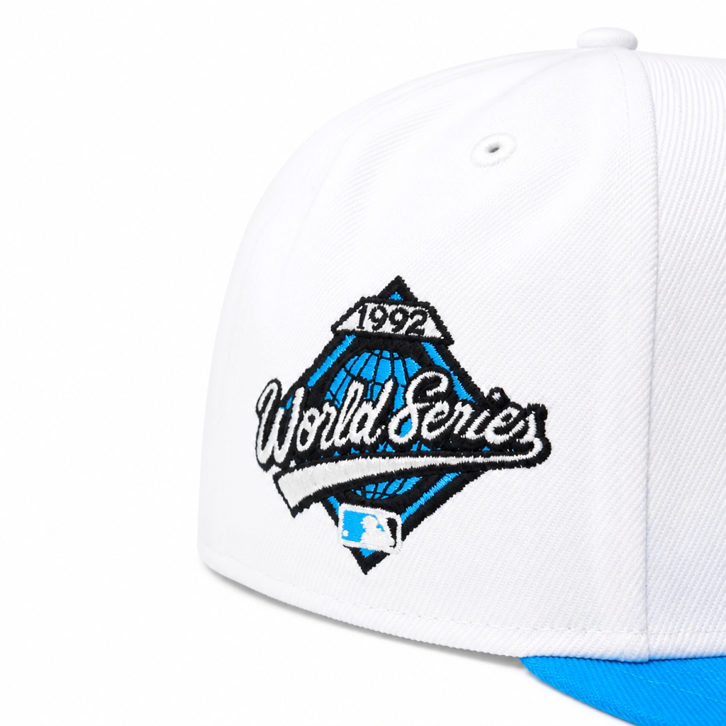 59FIFTY NEW ERA MLB 1992 WORLD SERIES TORONTO BLUE JAYS WHITE/FANATIC BLUE FITTED HAT