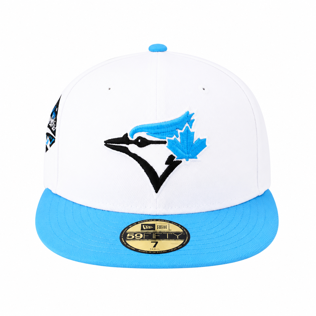 59FIFTY NEW ERA MLB 1992 WORLD SERIES TORONTO BLUE JAYS WHITE/FANATIC BLUE FITTED HAT