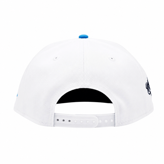 NEW ERA 9FIFTY MLB 1992 WORLD SERIES TORONTO BLUE JAYS WHITE & AQUA BLUE SNAPBACK HAT
