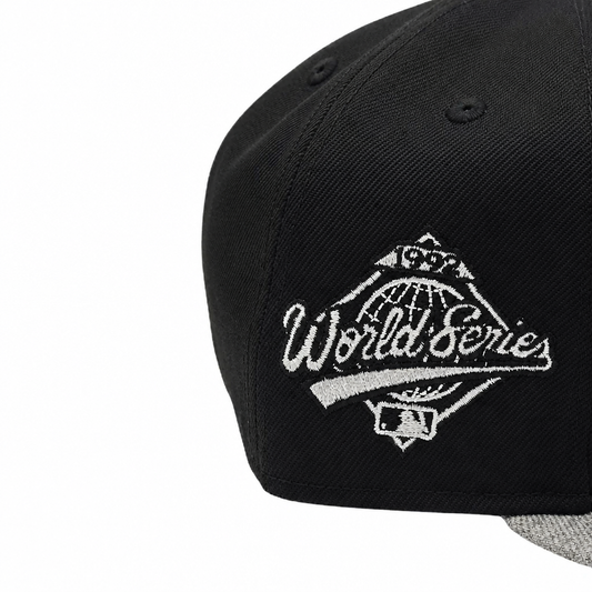 NEW ERA 9FIFTY WORLD SERIES 1992 MLB TORONTO BLUE JAYS BLACK & HEATHER GREY SNAPBACK HAT